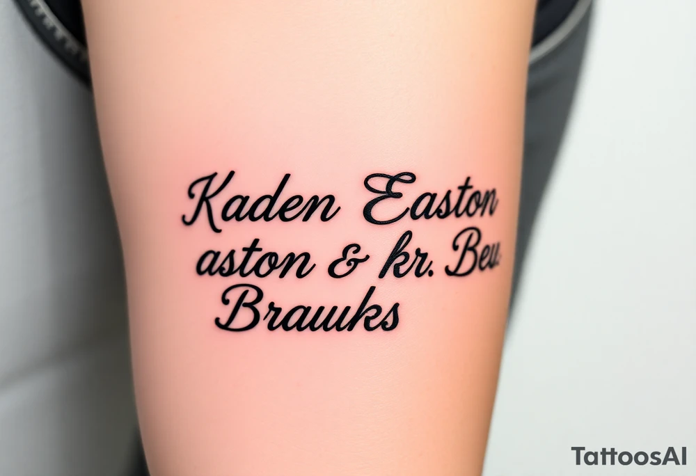 Kaden Easton Brooks Beau tattoo idea