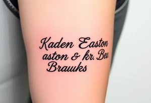 Kaden Easton Brooks Beau tattoo idea