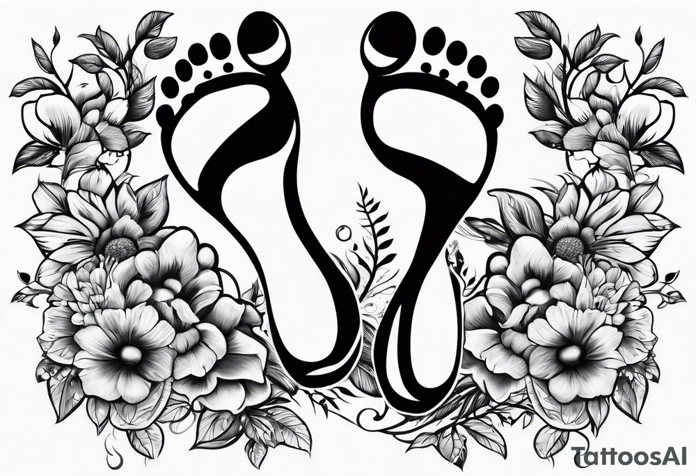 baby footprints tattoo idea