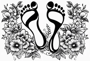 baby footprints tattoo idea