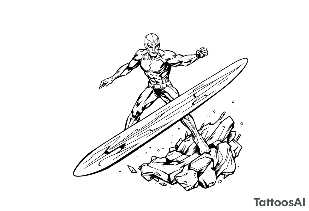 Silver Surfer comic accurate tattoo idea