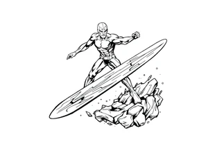 Silver Surfer comic accurate tattoo idea