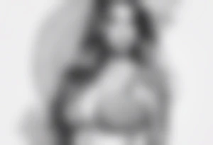 Woman in bikini tattoo idea