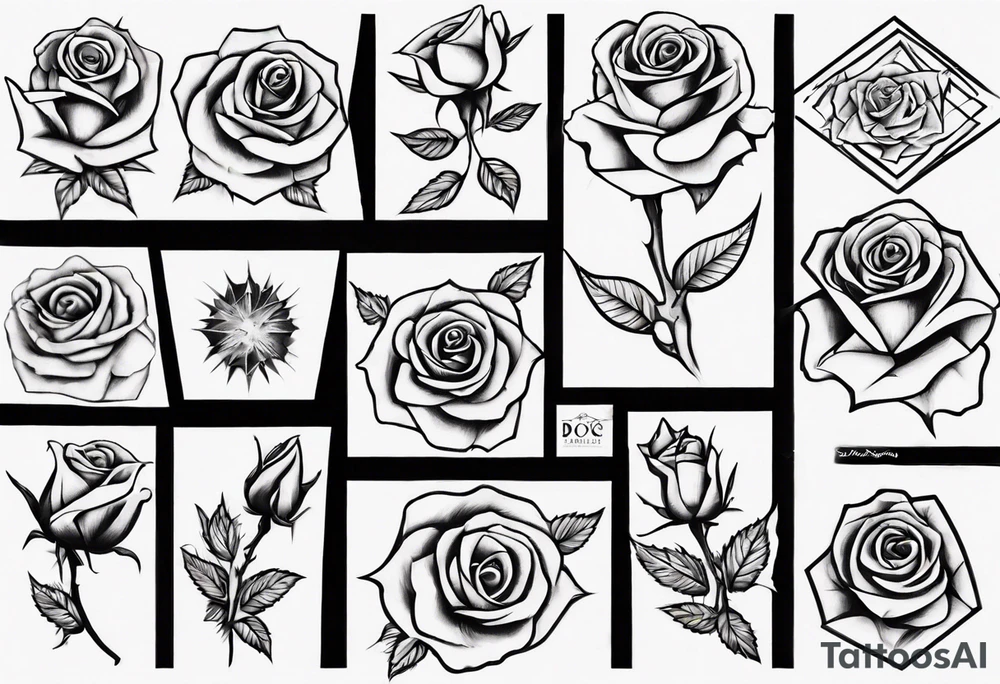 Dancing 
off a rose tattoo idea