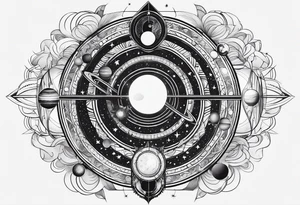 geometric representation of the solar system tattoo idea