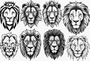 wild king lion tattoo idea