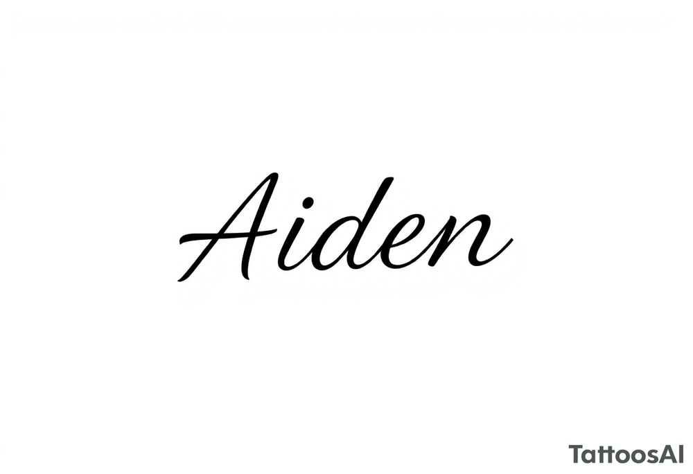 The name Aiden tattoo idea