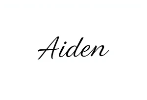 The name Aiden tattoo idea