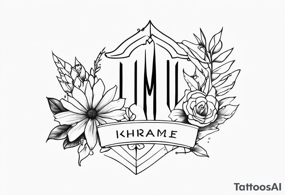 2 kids names tattoo idea