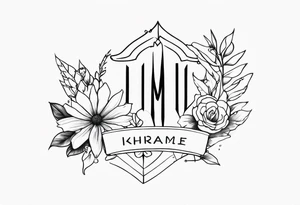 2 kids names tattoo idea