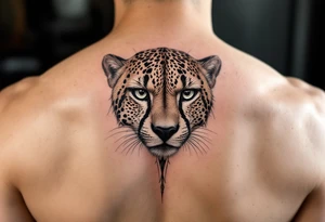 cheetah tattoo on neoclassic style tattoo idea