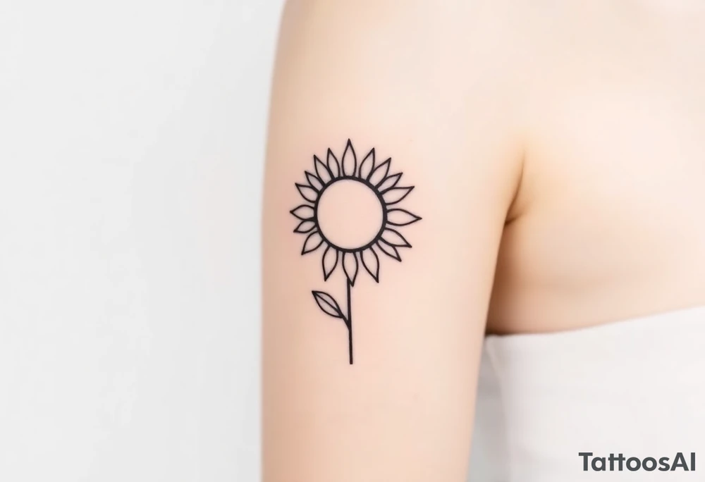 The sun, with a stem like a sunflower tattoo idea