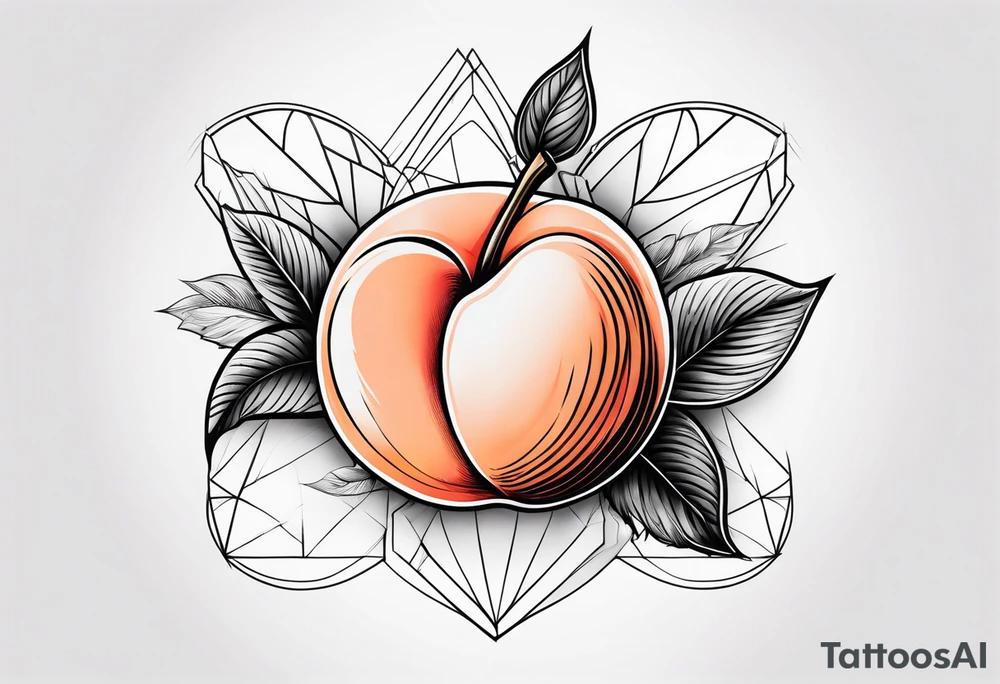 peach tattoo with sexual implications tattoo idea
