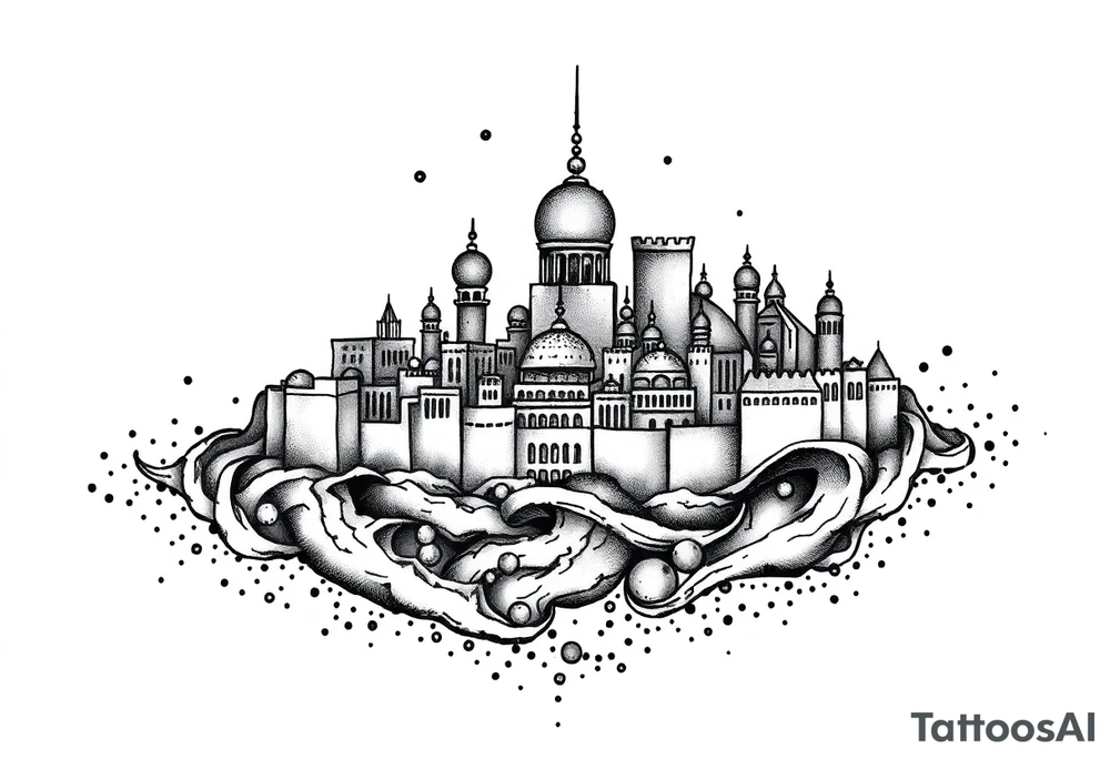city of 
Atlantis tattoo idea