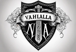 Valhalla 
Sword shield chain tattoo idea