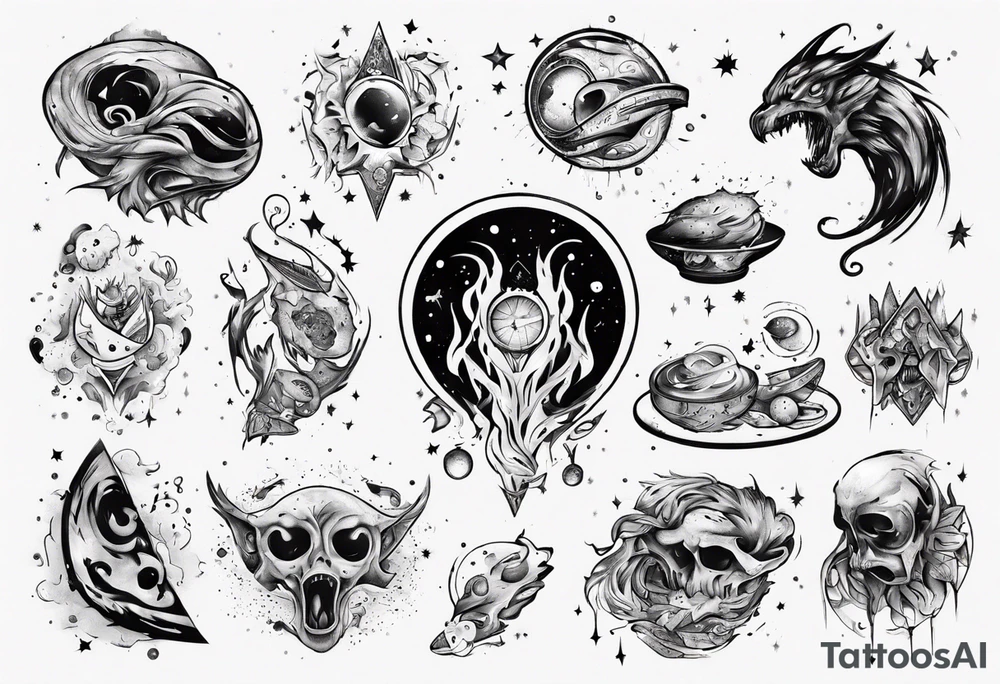 A creature who feeds of of galaxies tattoo idea