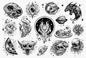 A creature who feeds of of galaxies tattoo idea