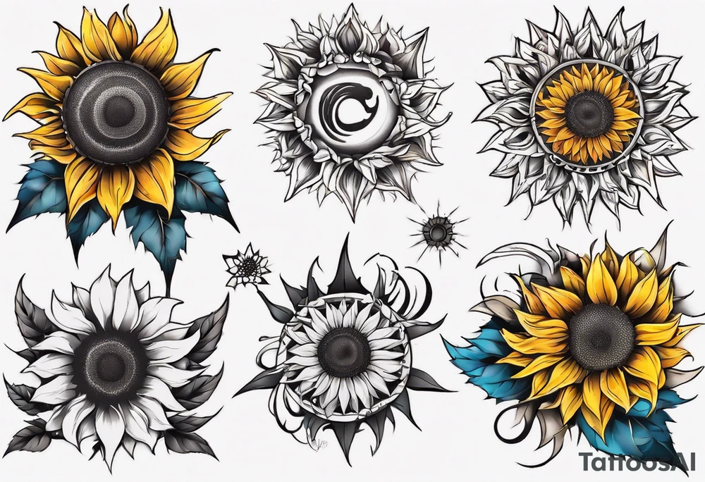 Sunflower tattoo idea