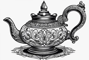 magic lamp with message prince ali tattoo idea