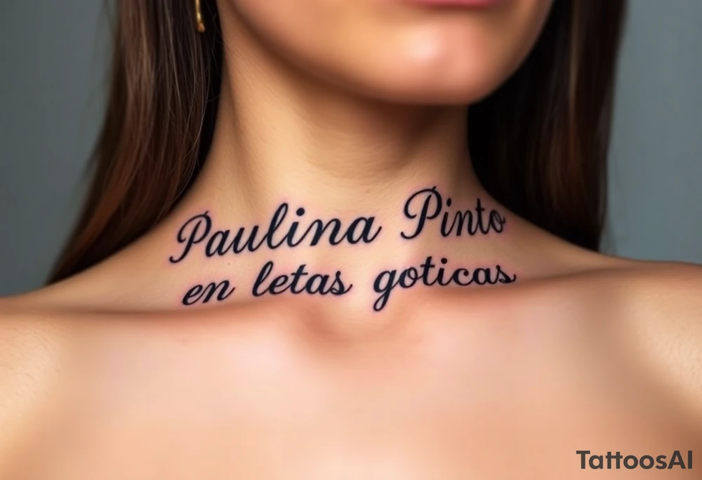 Paulina Pinto, en letras goticas tattoo idea