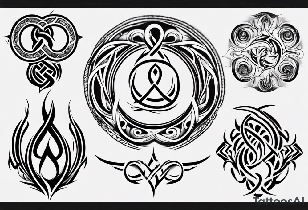 infinite symbol sexy drawing unisex fire tattoo idea