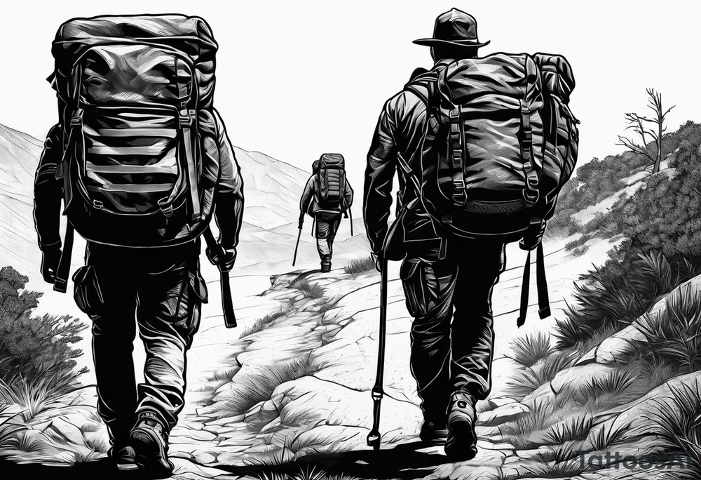 Rucking, brotherhood, shadows, fitness, GrowRuck tattoo idea