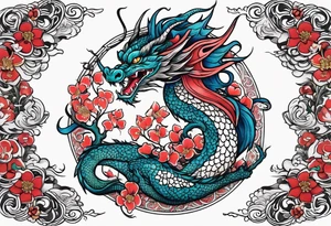 Dragon in wonderland tattoo idea