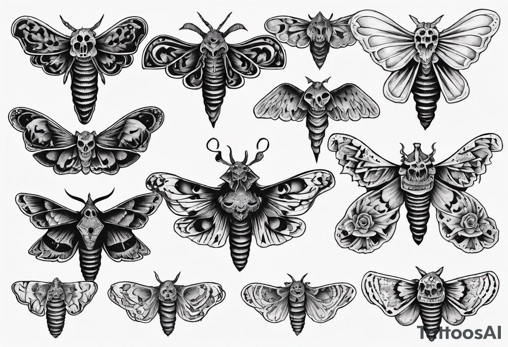 Death moth tattoo idea