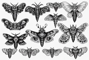 Death moth tattoo idea