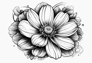cosmos flower tattoo idea