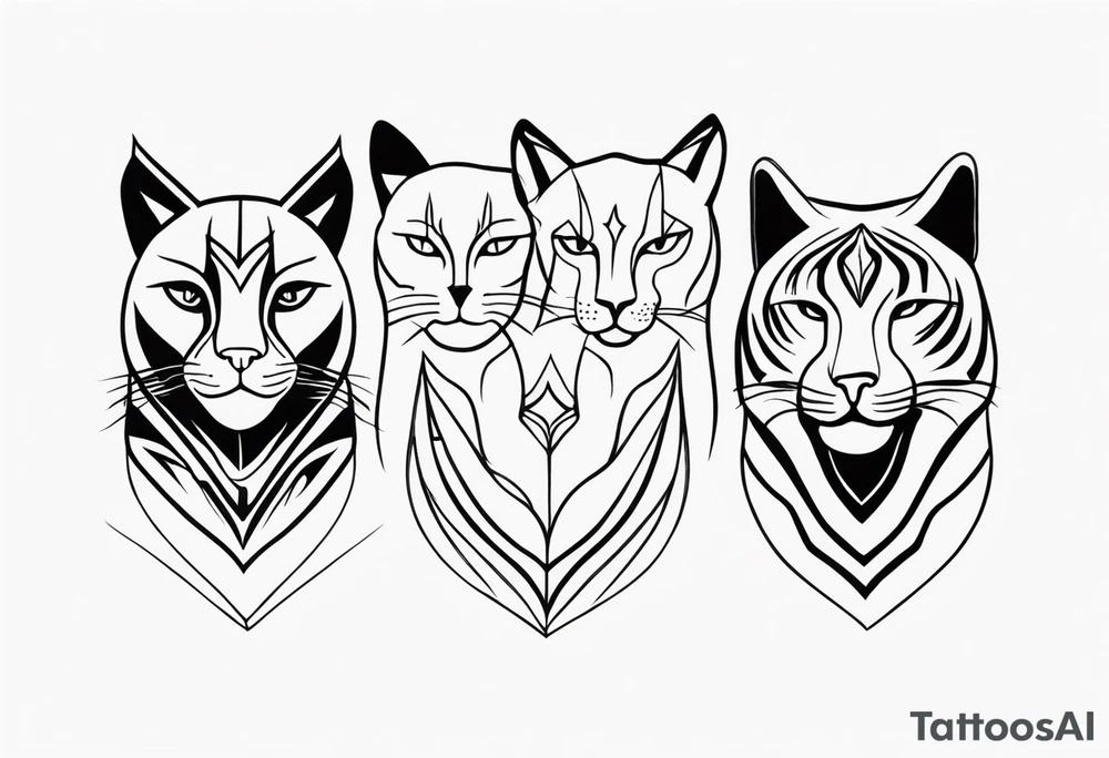 wild cats tattoo idea