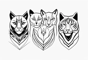 wild cats tattoo idea