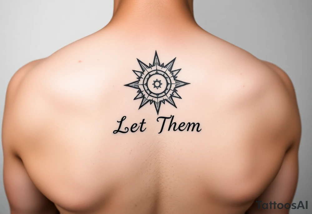 Mystical holistic light with the text Let Them tattoo idea