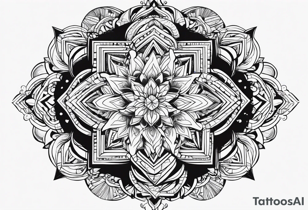 Чёрный ворон в лесу над луной tattoo idea