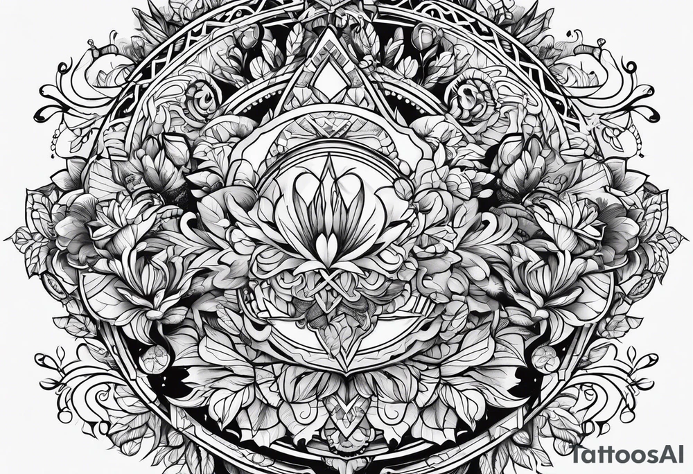 family of 5 tattoo idea