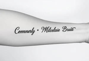 I need a tattoo that is only kid's names in it. Connor, Charley, Michael, Bria, katheryn, Cassandra tattoo idea