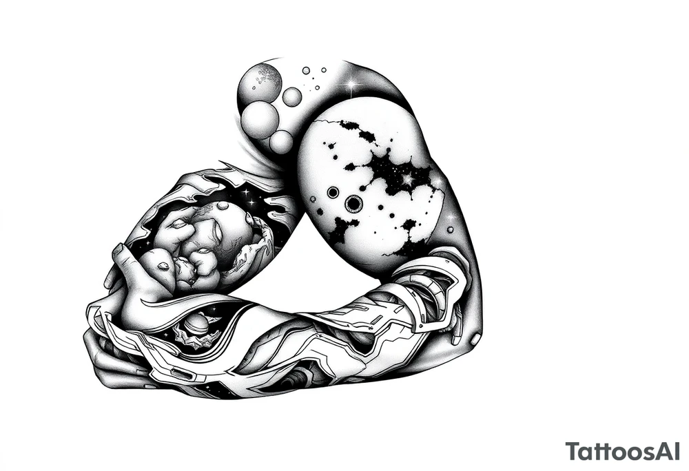 Outer space tattoo idea