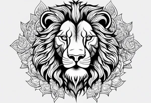 lion mongolian tattoo idea