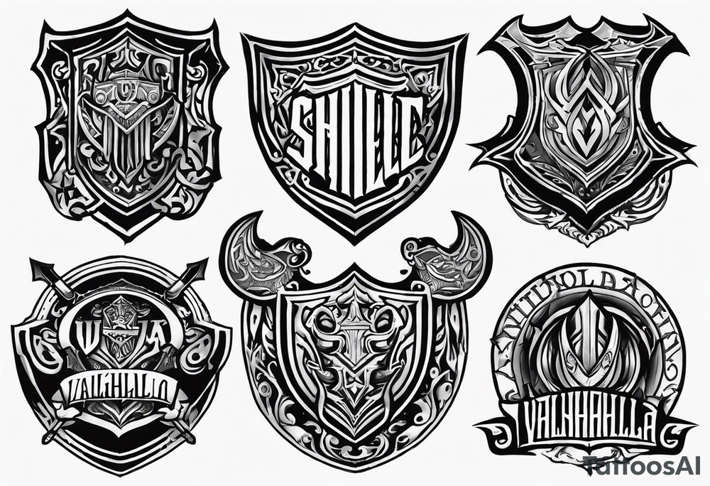 Valhalla shield tattoo idea
