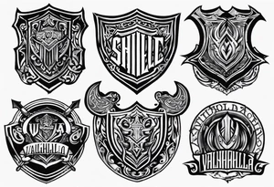 Valhalla shield tattoo idea