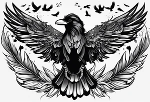 addiction recovery ravens roman egyptian
feathers clouds tattoo idea