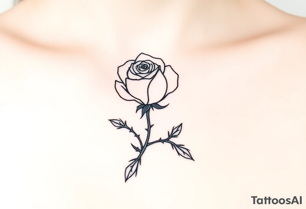 Rose and thorns tattoo idea