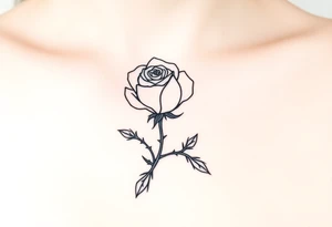 Rose and thorns tattoo idea
