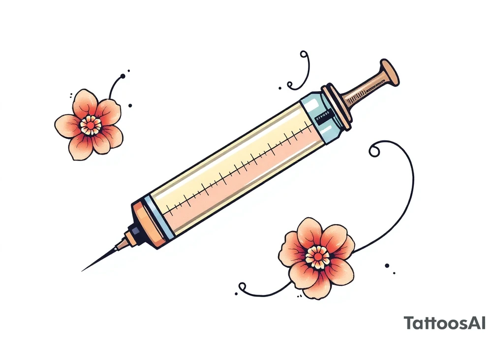 syringe tattoo idea
