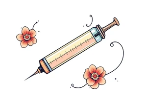 syringe tattoo idea