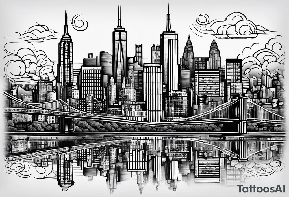 Brooklyn skyline tattoo idea