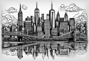 Brooklyn skyline tattoo idea