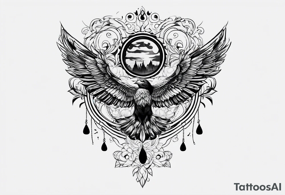 Create a tatoo symbolising freedom to live anywhere in the world tattoo idea