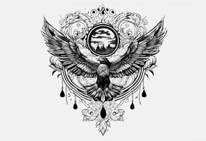 Create a tatoo symbolising freedom to live anywhere in the world tattoo idea