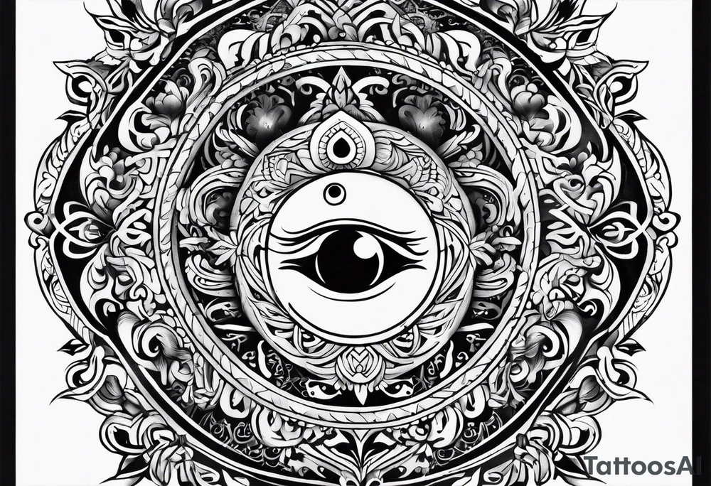 Slavic one eyed spirit that causes bad luck tattoo idea